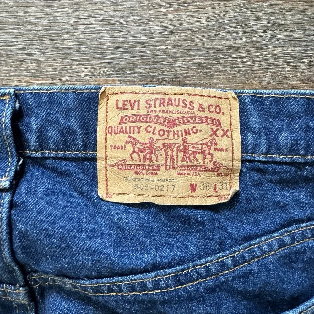 VTG Levi's 505xx Made In USA Blue Medium Dark Wash‎ Jeans Sz 38x31
